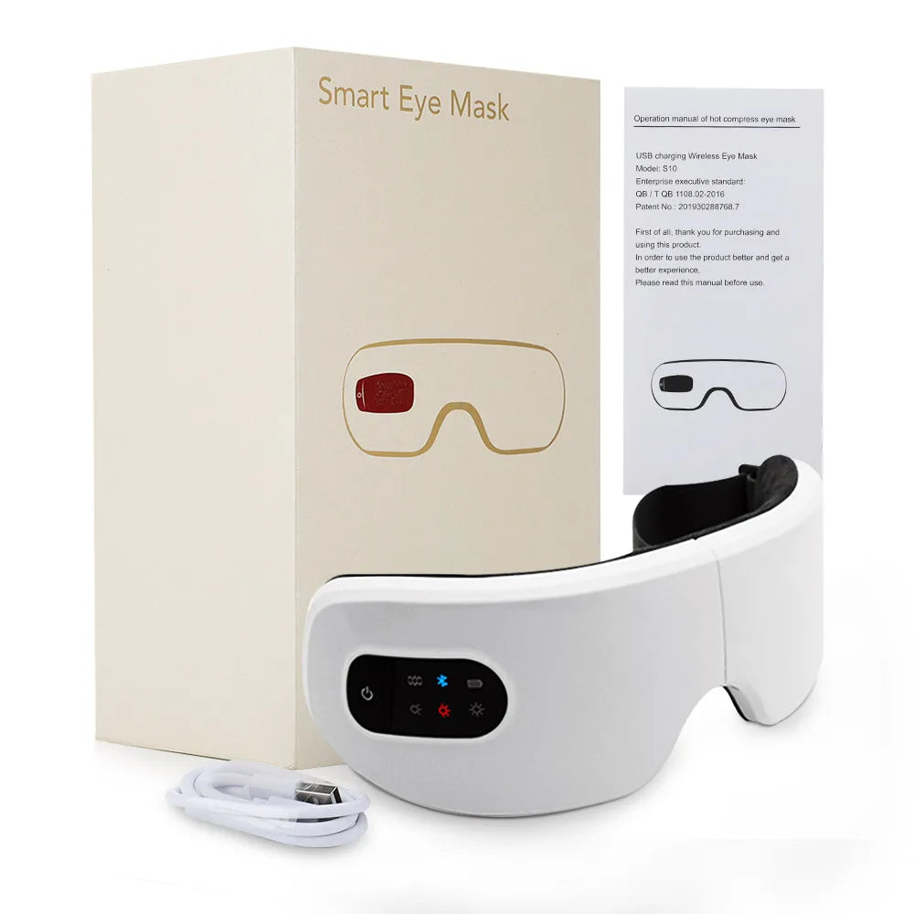 Eye Massager with Heat Smart Eye Care Device with Music for Migraines